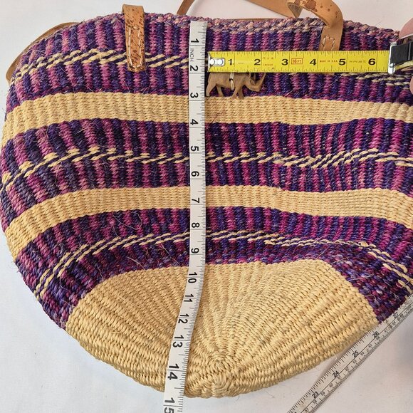 Vintage Handwoven Sisal Tote Market Bag from Kenya - Picture 16 of 16